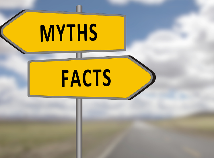 Signs saying Myths and Facts