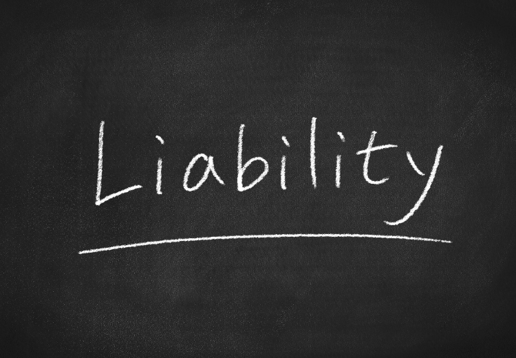 the word liability on a black background